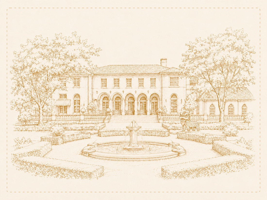 Illustration of the Commodore Perry Estate